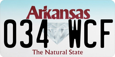 AR license plate 034WCF