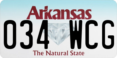 AR license plate 034WCG
