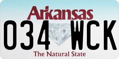 AR license plate 034WCK