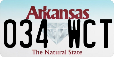 AR license plate 034WCT