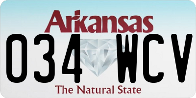 AR license plate 034WCV