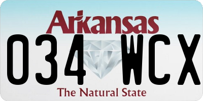 AR license plate 034WCX
