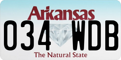 AR license plate 034WDB