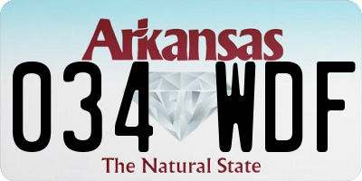 AR license plate 034WDF