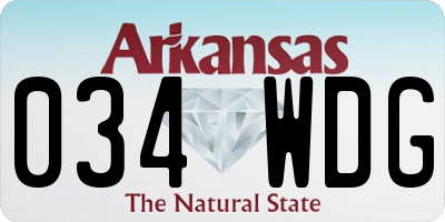 AR license plate 034WDG