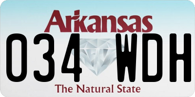 AR license plate 034WDH