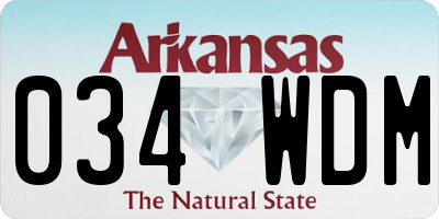 AR license plate 034WDM