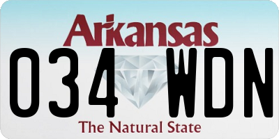 AR license plate 034WDN