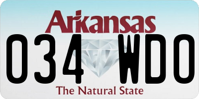 AR license plate 034WDO