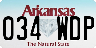AR license plate 034WDP