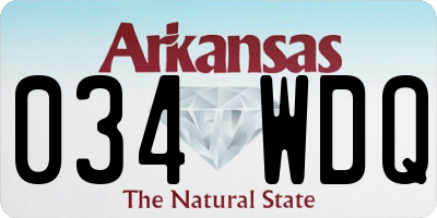 AR license plate 034WDQ