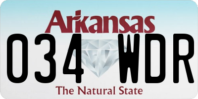 AR license plate 034WDR