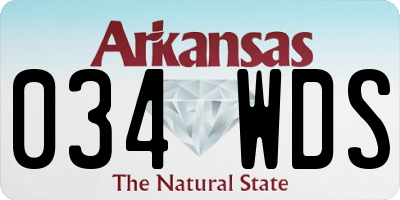 AR license plate 034WDS