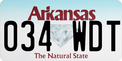 AR license plate 034WDT