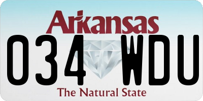 AR license plate 034WDU