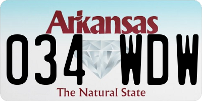 AR license plate 034WDW