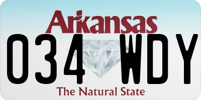 AR license plate 034WDY