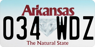 AR license plate 034WDZ