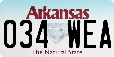 AR license plate 034WEA