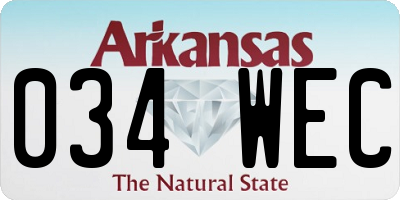 AR license plate 034WEC