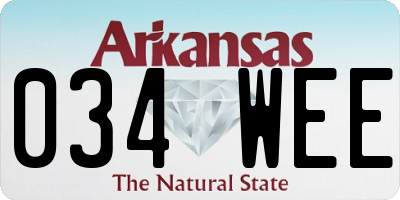 AR license plate 034WEE