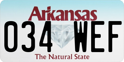 AR license plate 034WEF