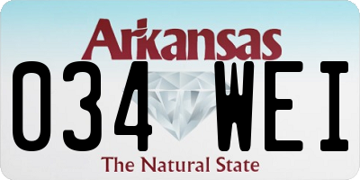 AR license plate 034WEI