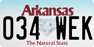 AR license plate 034WEK