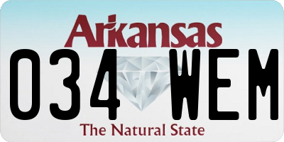 AR license plate 034WEM
