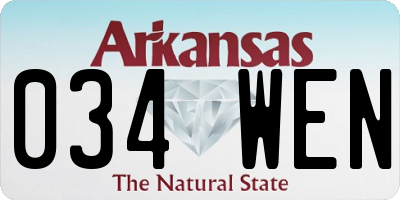 AR license plate 034WEN