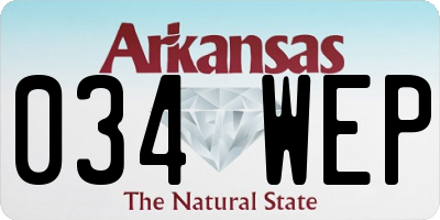 AR license plate 034WEP