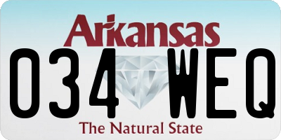 AR license plate 034WEQ