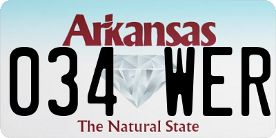 AR license plate 034WER