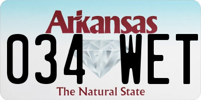 AR license plate 034WET