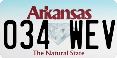 AR license plate 034WEV