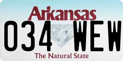 AR license plate 034WEW