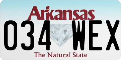 AR license plate 034WEX