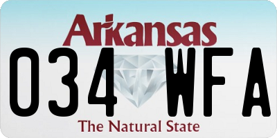AR license plate 034WFA