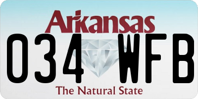 AR license plate 034WFB