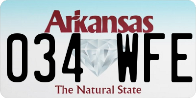 AR license plate 034WFE