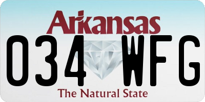 AR license plate 034WFG