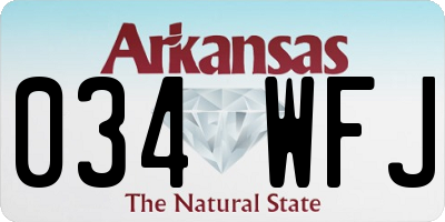 AR license plate 034WFJ