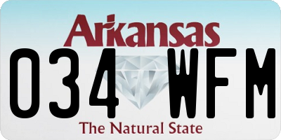 AR license plate 034WFM