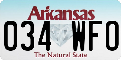 AR license plate 034WFO