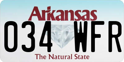 AR license plate 034WFR