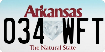AR license plate 034WFT