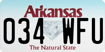 AR license plate 034WFU