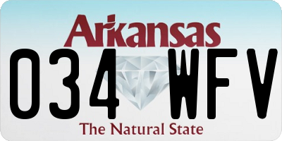 AR license plate 034WFV