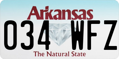 AR license plate 034WFZ