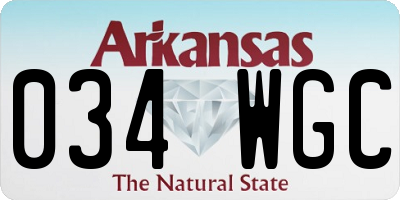AR license plate 034WGC